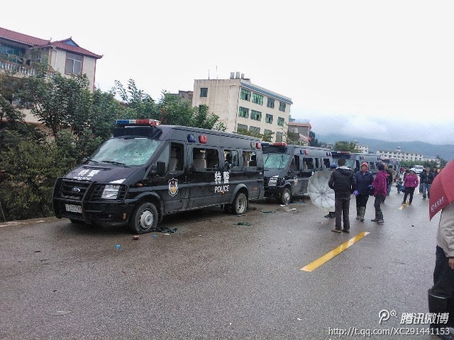 Polizeieinsatz während der Proteste © Radio Free Asia